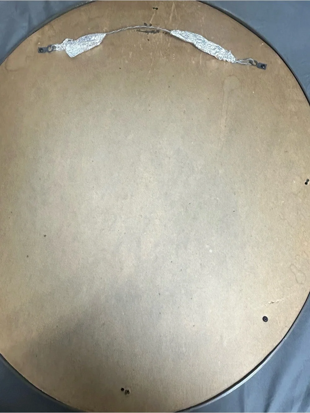 Vintage Hollywood Regency French Ornate Rococo Style Gold Oval Burwood Mirror